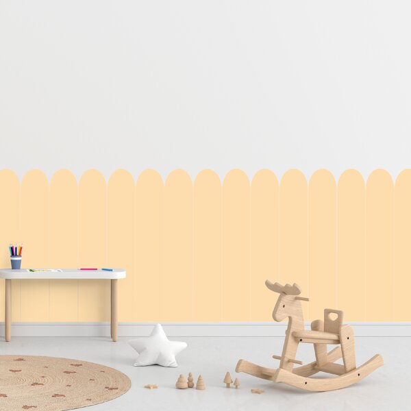 PIPPER. Textilní samolepící tapeta - Oblouk - Žlutá barva Barva: Bledá, Velikost: 80cm
