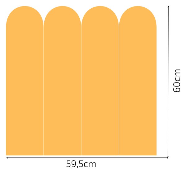 PIPPER. Textilní samolepící tapeta - Oblouk - Žlutá barva Barva: Bledá, Velikost: 80cm