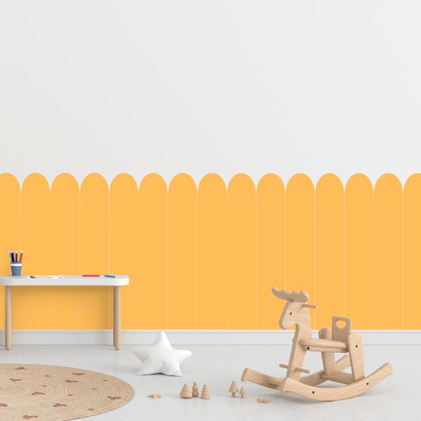 PIPPER. Textilní samolepící tapeta - Oblouk - Žlutá barva Barva: Bledá, Velikost: 80cm