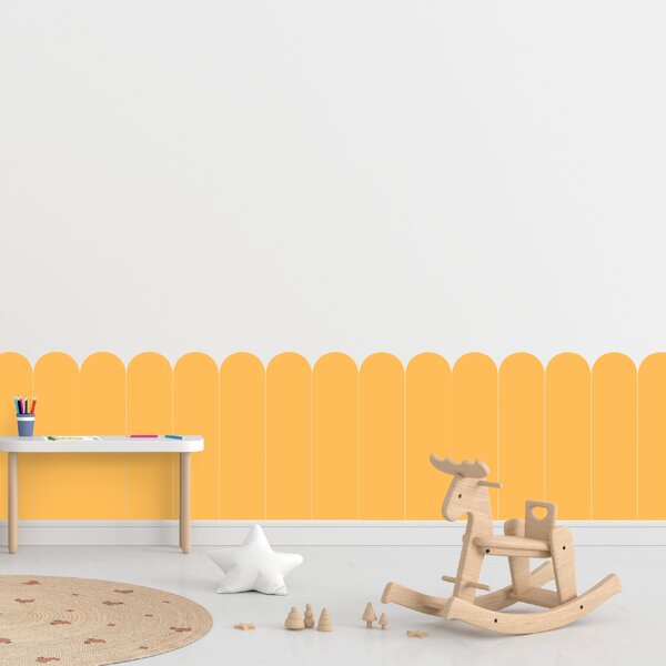 PIPPER. Textilní samolepící tapeta - Oblouk - Žlutá barva Barva: Bledá, Velikost: 80cm