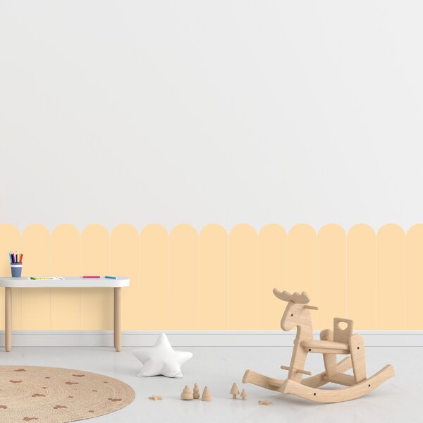 PIPPER. Textilní samolepící tapeta - Oblouk - Žlutá barva Barva: Bledá, Velikost: 80cm
