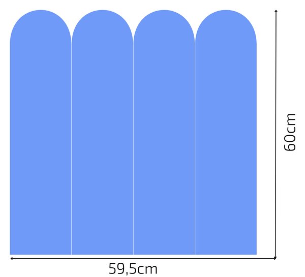 PIPPER. Textilní samolepící tapeta - Oblouk -Modrá barva Barva: Bledá, Velikost: 80cm