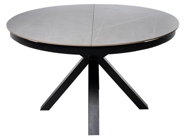 Šedý rozkládací jídelní stůl Somcasa Zuri 130/180 x 130 cm