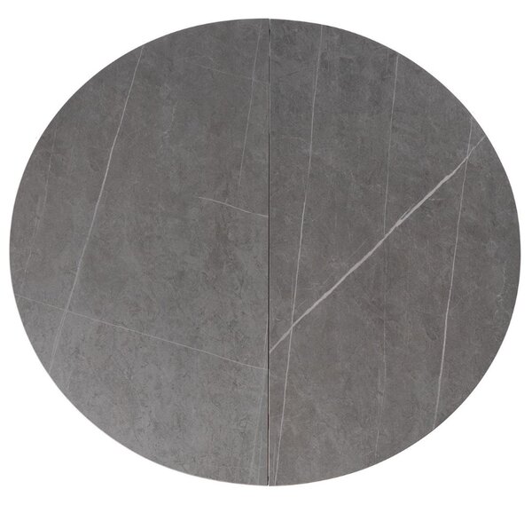 Šedý rozkládací jídelní stůl Somcasa Zuri 130/180 x 130 cm