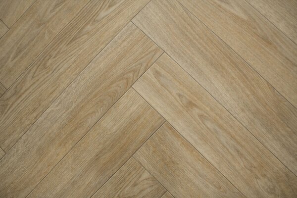 PVC podlaha Hightex Leyton 609M rybí kost, béžová hnědá