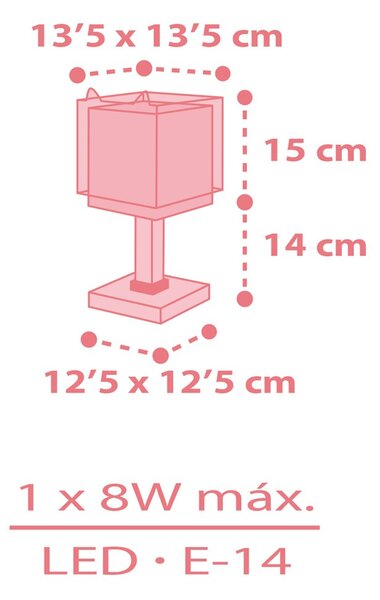 Dalber 64581 LITTLE FOX - Dětská stolní lampička s motivem lištičky + Dárek LED žárovka (Stolní lampička pro děti s liškou)