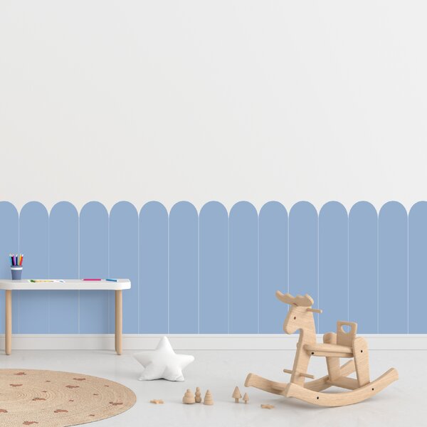 PIPPER. Textilní samolepící tapeta - Oblouk - Tmavě modrá barva Barva: Bledá, Velikost: 60cm