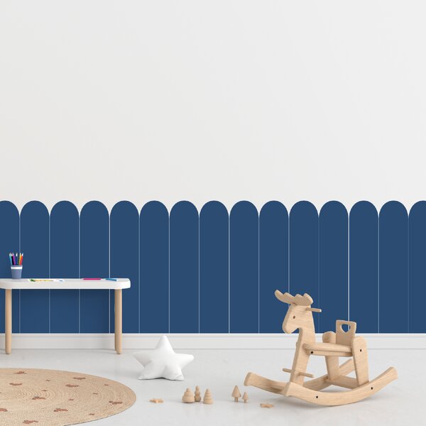 PIPPER. Textilní samolepící tapeta - Oblouk - Tmavě modrá barva Barva: Bledá, Velikost: 60cm