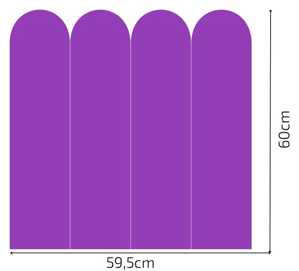 PIPPER. Textilní samolepící tapeta - Oblouk - Fialová barva Barva: Bledá, Velikost: 60cm