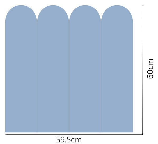 PIPPER. Textilní samolepící tapeta - Oblouk - Tmavě modrá barva Barva: Bledá, Velikost: 60cm
