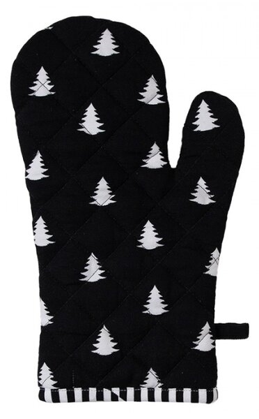 Bavlněná chňapka se stromečky Black & White X-Mas – 18x30 cm