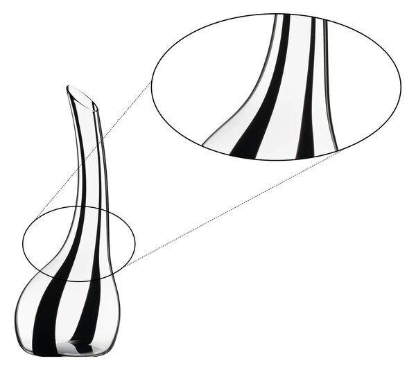 RIEDEL Cornetto Onyx dekantér na víno 750 ml ručně foukaný křišťál černý 1977/13ON