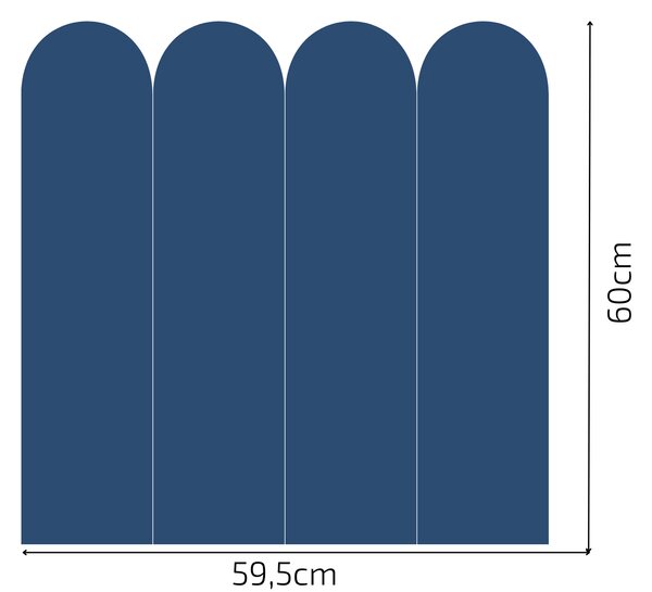 PIPPER. Textilní samolepící tapeta - Oblouk - Tmavě modrá barva Barva: Bledá, Velikost: 60cm