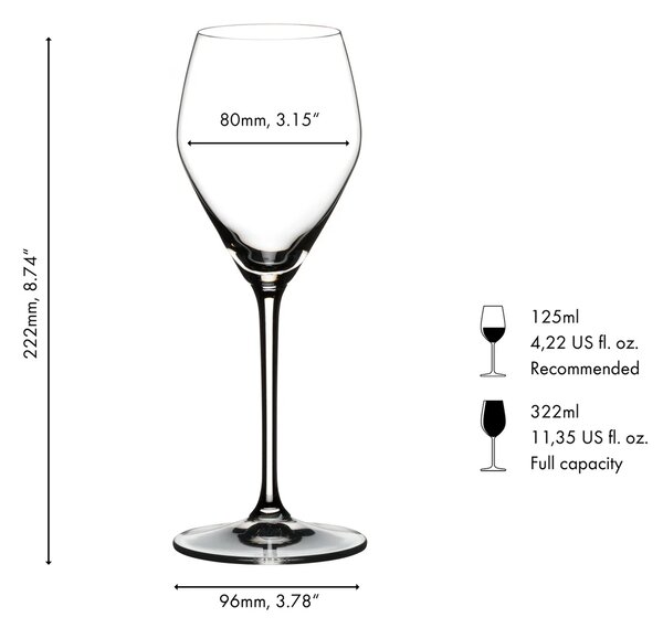 RIEDEL Prosecco sklenice 100 ml 4 ks křišťálové na Prosecco a šumivé víno 5515/85