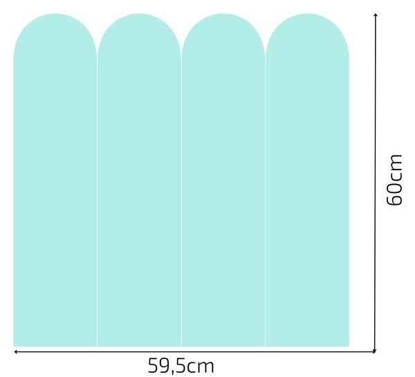 PIPPER. Textilní samolepící tapeta - Oblouk - Tyrkysová barva Barva: Bledá, Velikost: 100cm