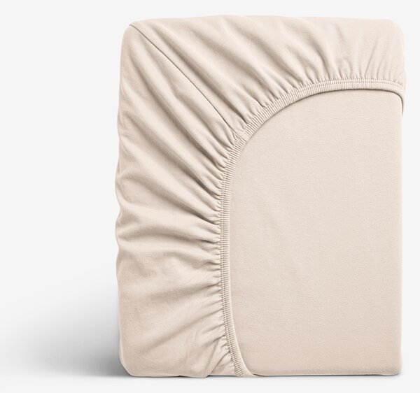 Goldea jersey elastické prostěradlo - béžové 90 x 200 cm