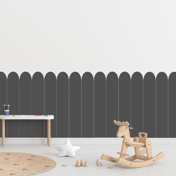 PIPPER. Textilní samolepící tapeta - Oblouk - Šedá barva Barva: Kombinace, Velikost: 80cm