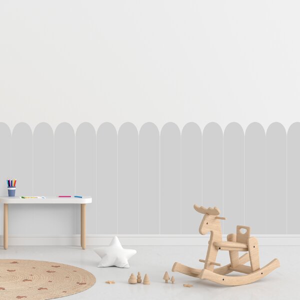 PIPPER. Textilní samolepící tapeta - Oblouk - Šedá barva Barva: Kombinace, Velikost: 80cm