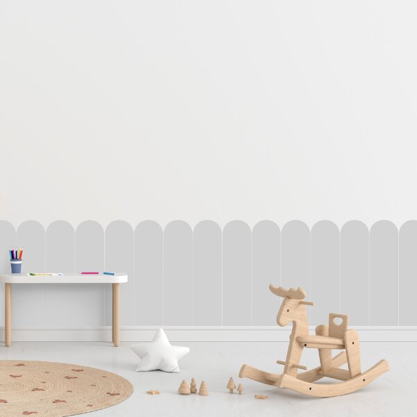 PIPPER. Textilní samolepící tapeta - Oblouk - Šedá barva Barva: Kombinace, Velikost: 80cm
