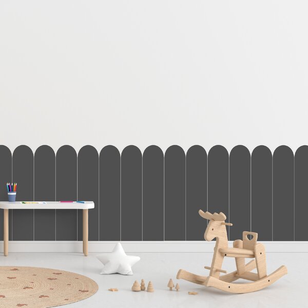 PIPPER. Textilní samolepící tapeta - Oblouk - Šedá barva Barva: Kombinace, Velikost: 80cm