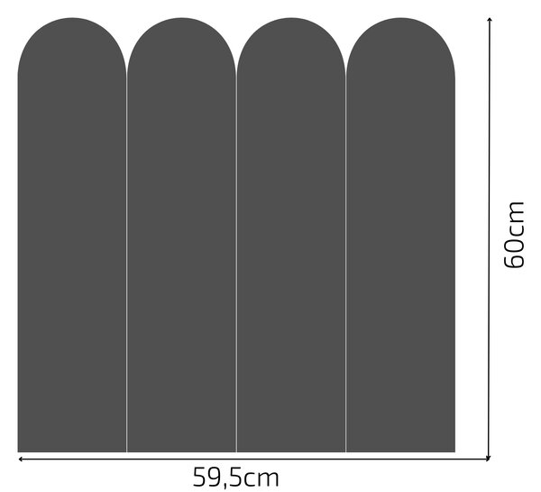 PIPPER. Textilní samolepící tapeta - Oblouk - Šedá barva Barva: Kombinace, Velikost: 80cm