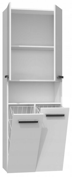 Koupelnová skříňka NEL DK 2K 60 cm - bílý lesk