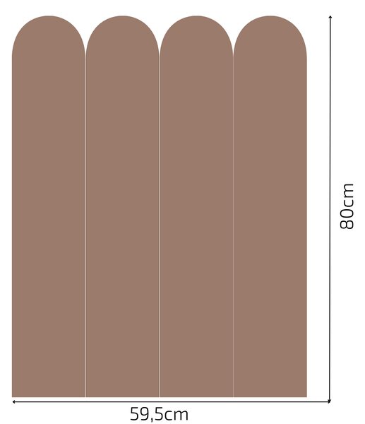 PIPPER. Textilní samolepící tapeta - Oblouk - Hnědá barva Barva: Tmavá, Velikost: 100cm