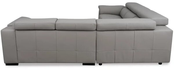 Kožená rohová sedací souprava LOREN II XL, bílá (madras - 122 white)