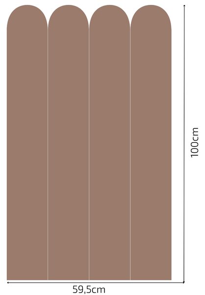 PIPPER. Textilní samolepící tapeta - Oblouk - Hnědá barva Barva: Tmavá, Velikost: 100cm