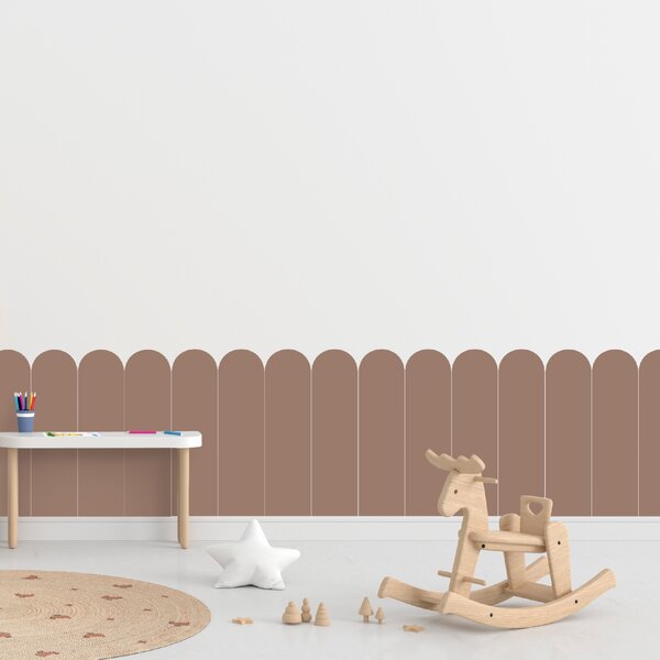 PIPPER. Textilní samolepící tapeta - Oblouk - Hnědá barva Barva: Tmavá, Velikost: 100cm
