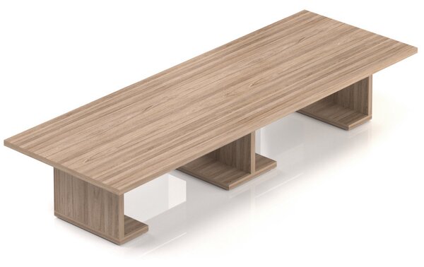 Manažerský konferenční stůl SOLID 400cm, s nohami ve tvaru L (Manažerský konferenční stůl SOLID 400cm, s nohami ve tvaru L, šířka 140cm)