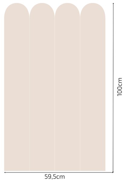 PIPPER. Textilní samolepící tapeta - Oblouk - Hnědá barva Barva: Tmavá, Velikost: 100cm
