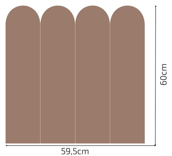 PIPPER. Textilní samolepící tapeta - Oblouk - Hnědá barva Barva: Tmavá, Velikost: 100cm