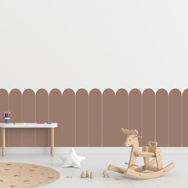 PIPPER. Textilní samolepící tapeta - Oblouk - Hnědá barva Barva: Tmavá, Velikost: 100cm