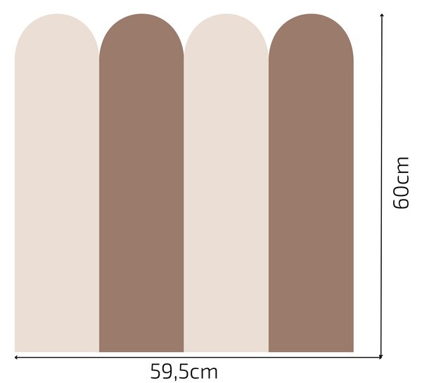 PIPPER. Textilní samolepící tapeta - Oblouk - Hnědá barva Barva: Tmavá, Velikost: 100cm