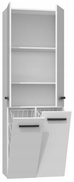Koupelnová skříňka NEL DD 2K 60 cm - bílý lesk