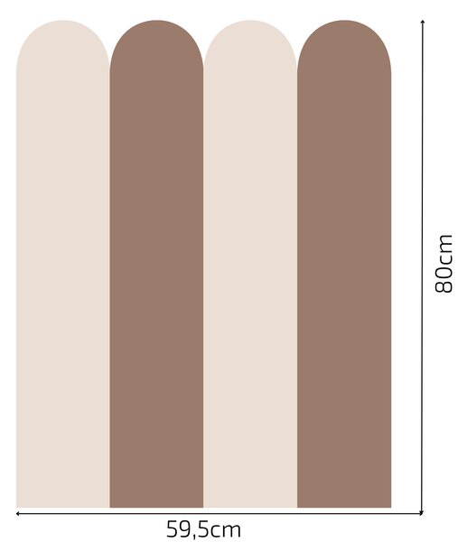 PIPPER. Textilní samolepící tapeta - Oblouk - Hnědá barva Barva: Tmavá, Velikost: 100cm
