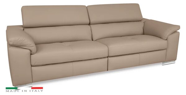 Moderní kožená pohovka LOREN II (4P), béžová (madras - 142 taupe)