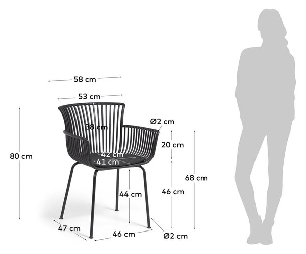 Černá zahradní židle Kave Home Surpika