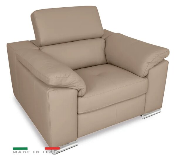 Moderní kožené křeslo LOREN II, béžová (madras - 142 taupe)