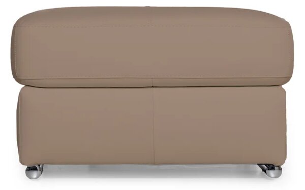 Kožený taburet LOREN II, béžová (madras - 142 taupe)