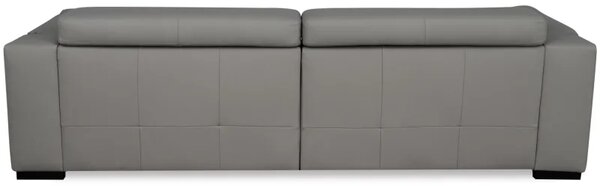 Moderní kožená pohovka LOREN II (4P), šedá (madras - 128 grey)
