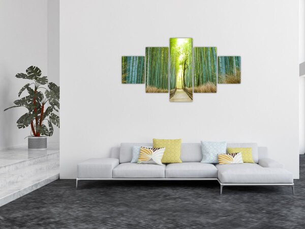 Obraz - Bambusový les (125x70 cm)