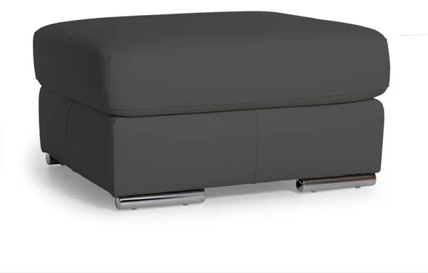 Kožený taburet LOREN II, šedá (madras - 128 grey)