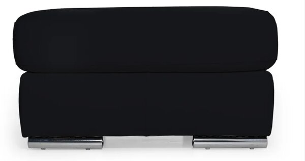 Kožený taburet LOREN II, tm. modrá (madras - 106 dark blue)
