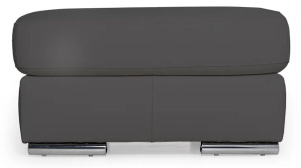 Kožený taburet LOREN II, šedá (madras - 128 grey)