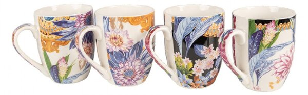 Set 4 porcelánových hrnků Tijn – 300 ml