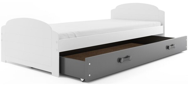 Dětská postel LILI s úložným prostorem 90x200 cm - bílá Růžová