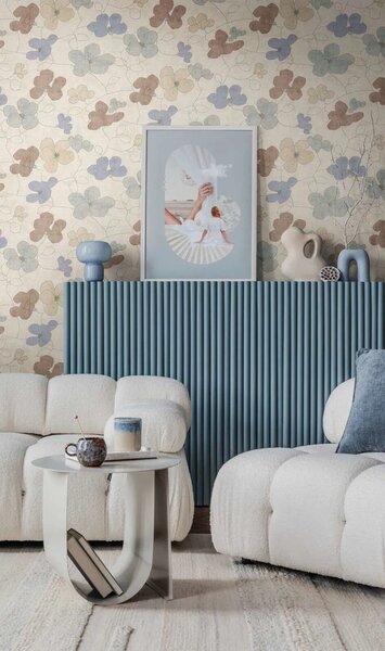 A.S. Création | Vliesová tapeta na zeď Nordic Feeling 79147-3 | 0,53 x 10,05 m | modrá, šedá
