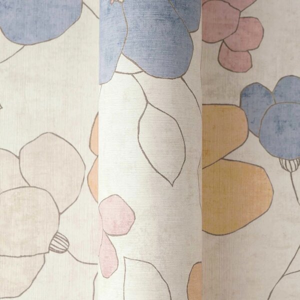 A.S. Création | Vliesová tapeta na zeď Nordic Feeling 79147-2 | 0,53 x 10,05 m | béžová, modrá, žlutá